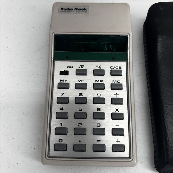 Vinatge RadioShack EC-243 Calculator with Cover *WORKS* Using 2AA Batteries - Picture 2 of 5